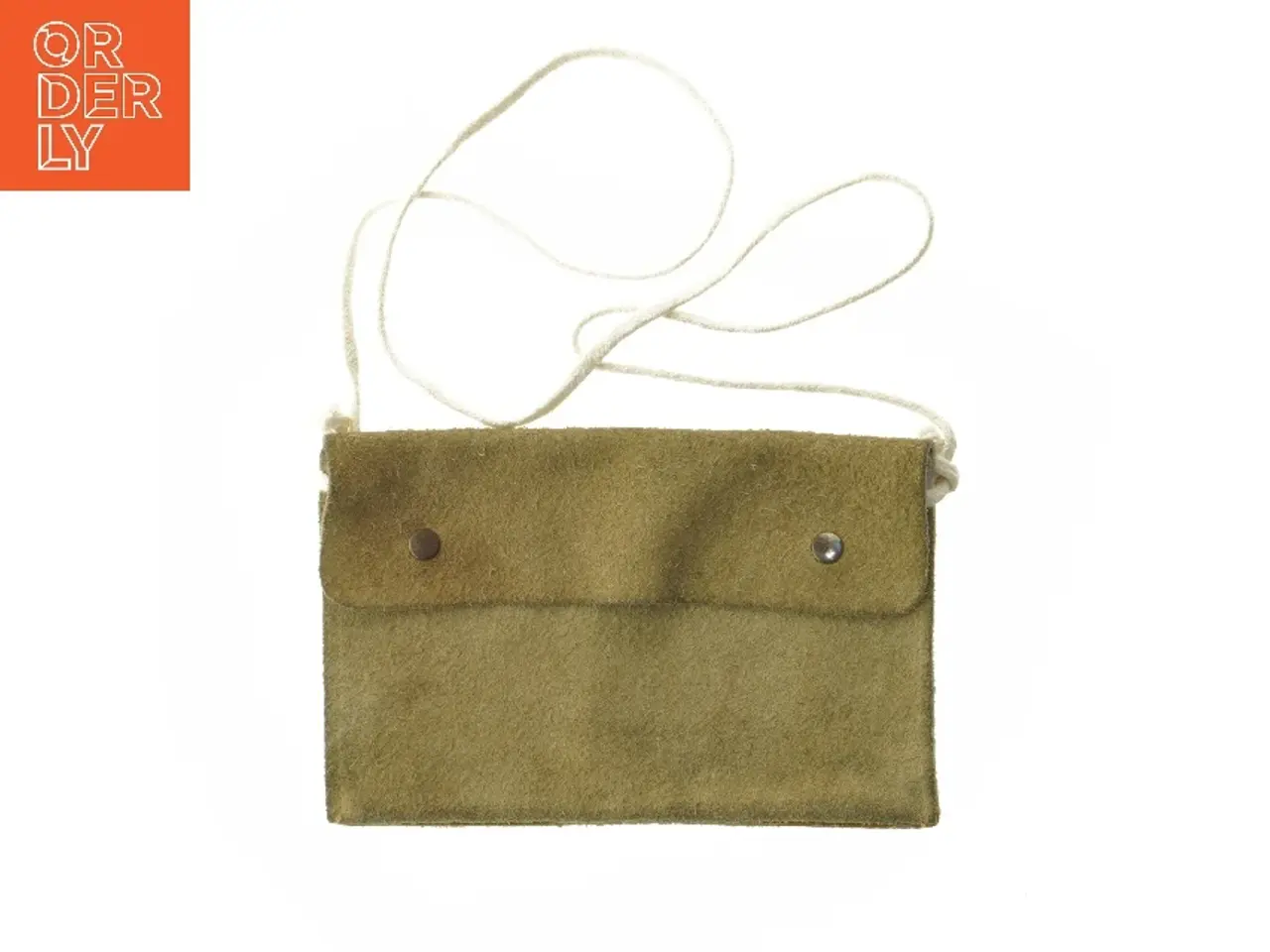 Billede 1 - lille stofpung med snor (str. 18x12 cm)