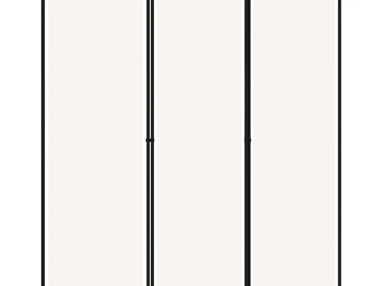 Billede 2 - 3-panels rumdeler 150 × 180 cm - hvid foldeskærm