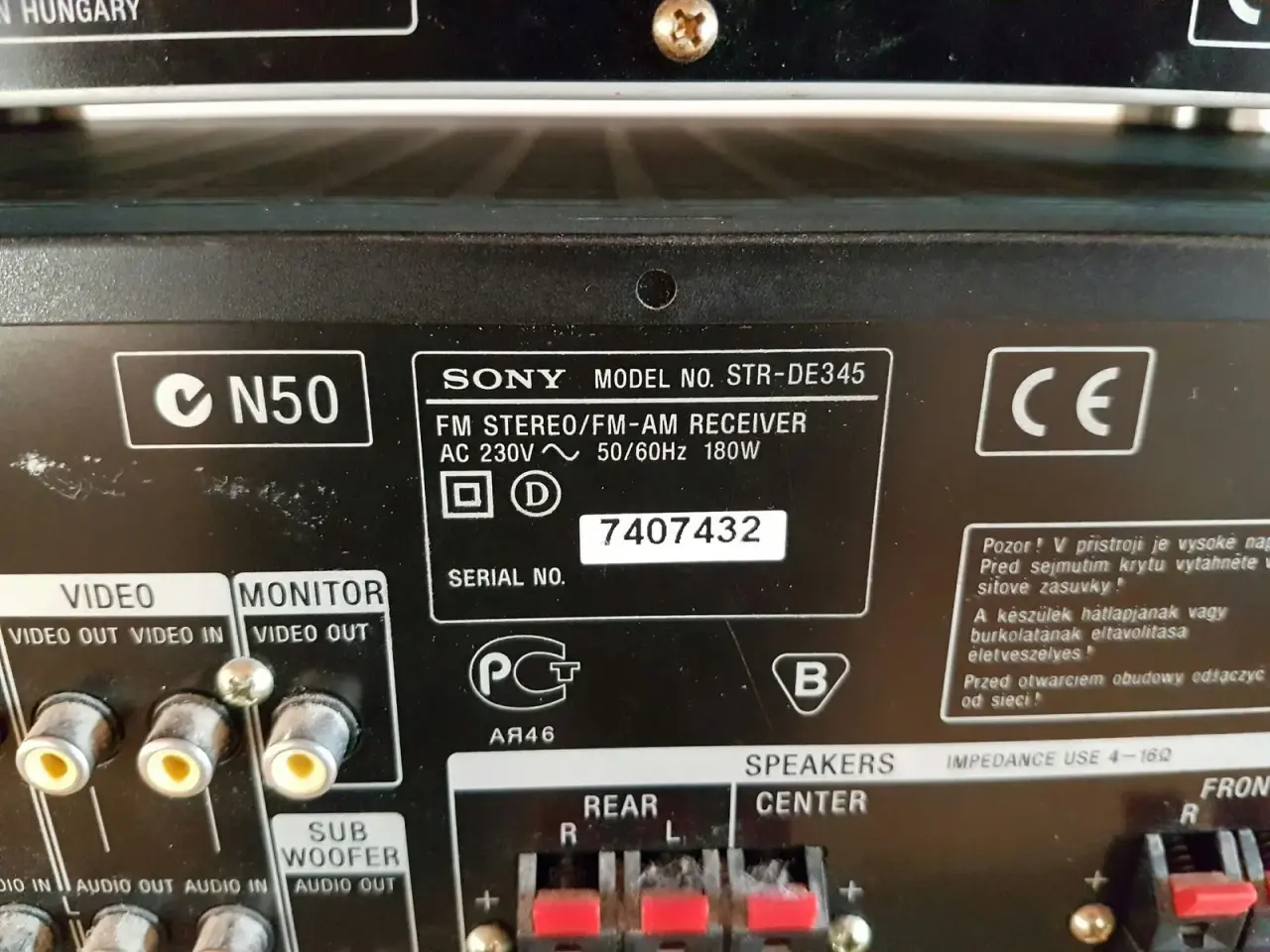 Billede 1 - Sony receiver STR-DE345