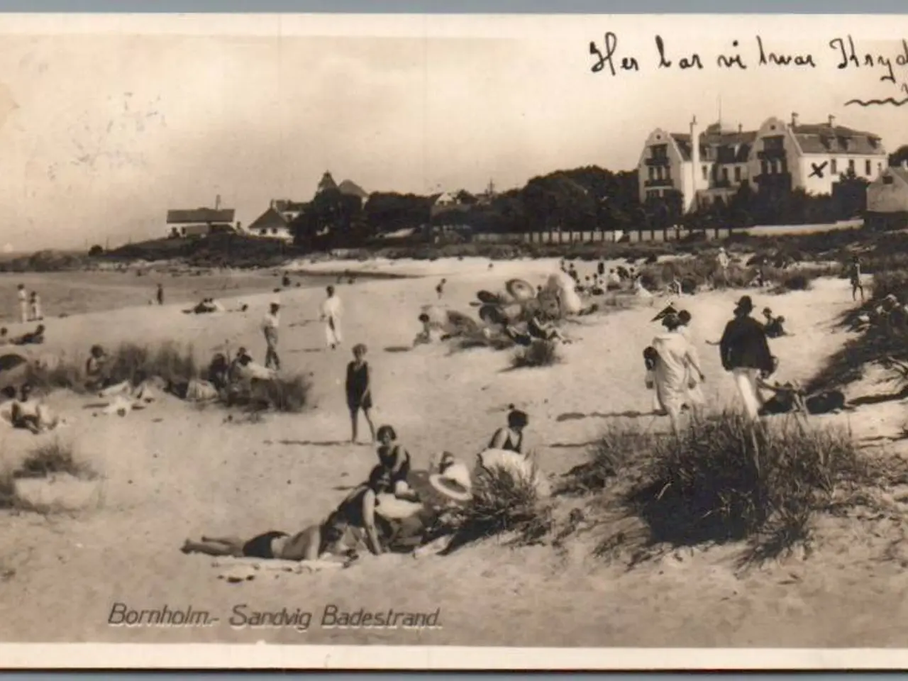 Billede 1 - Bornholm - Sandvig Badestrand - Postkort - Brugt