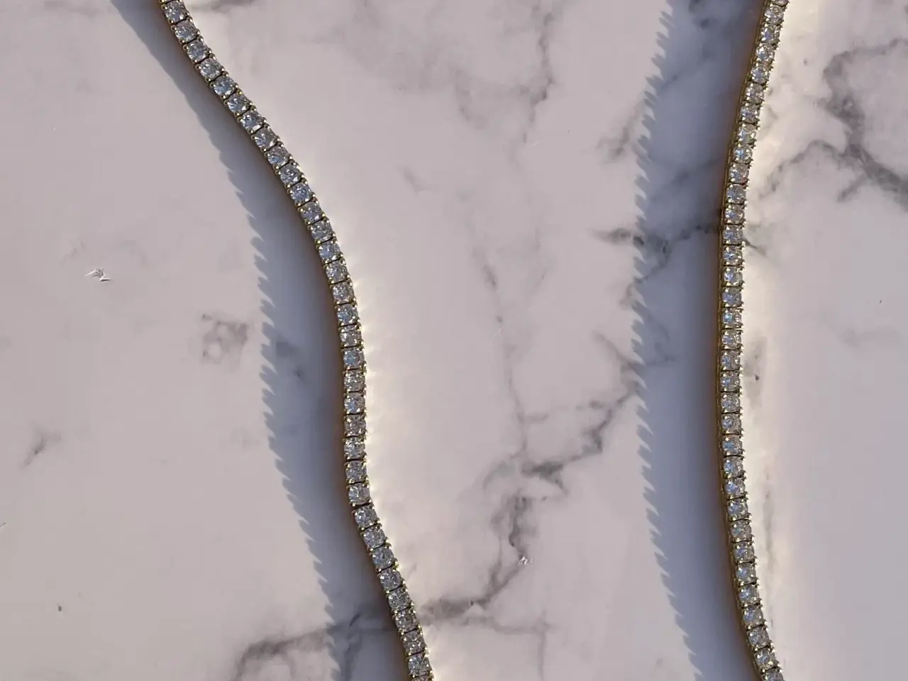 Billede 3 - Goldfilled tennis kæde med custom vedhæng 