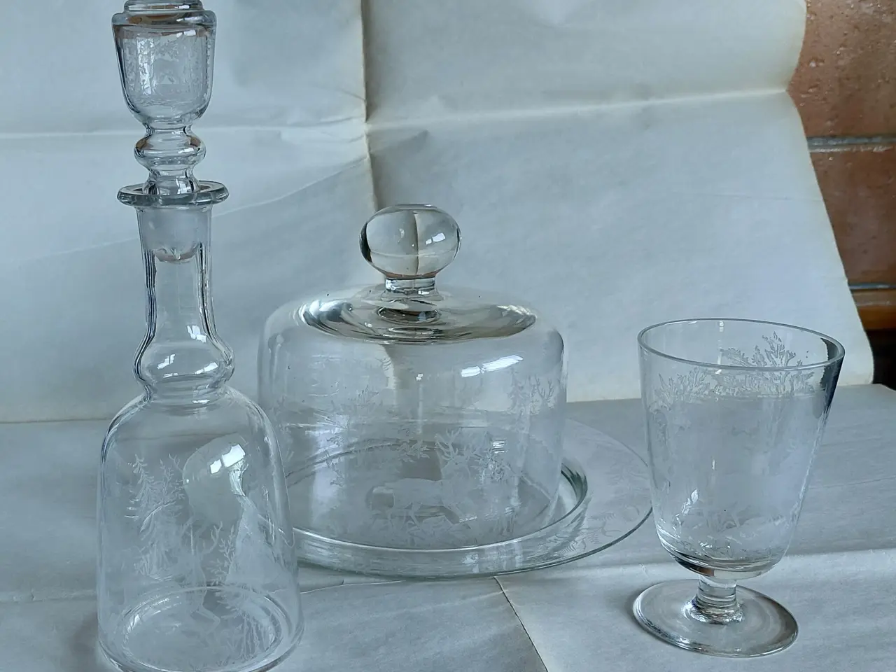 Billede 1 - HJORTEGLAS - KASTRUP GLASVÆRK - SAMLET PRIS