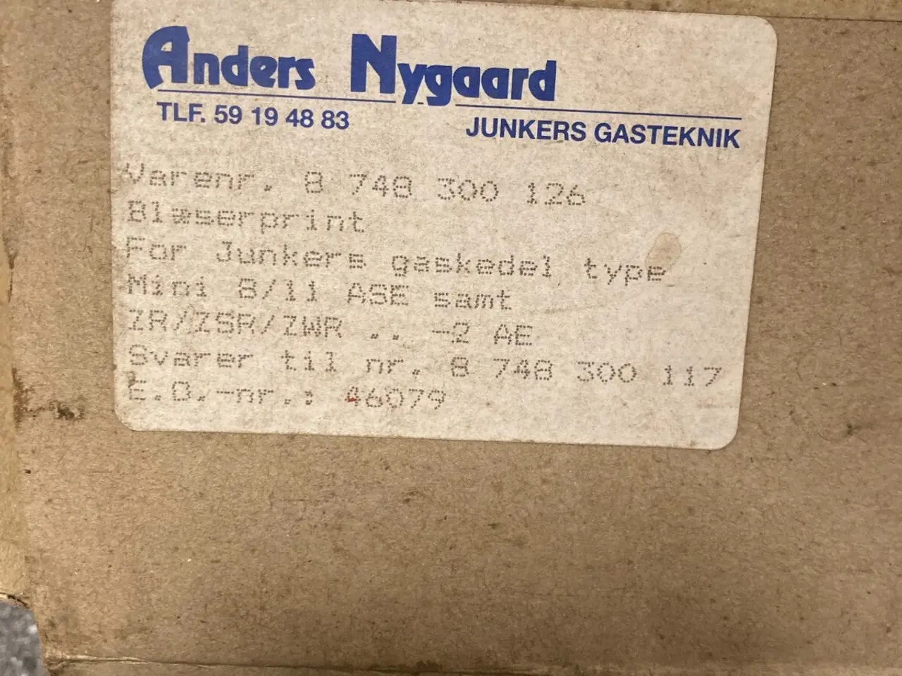 Billede 5 - Junkers Bosch Gas Boiler MCB Circuit Board