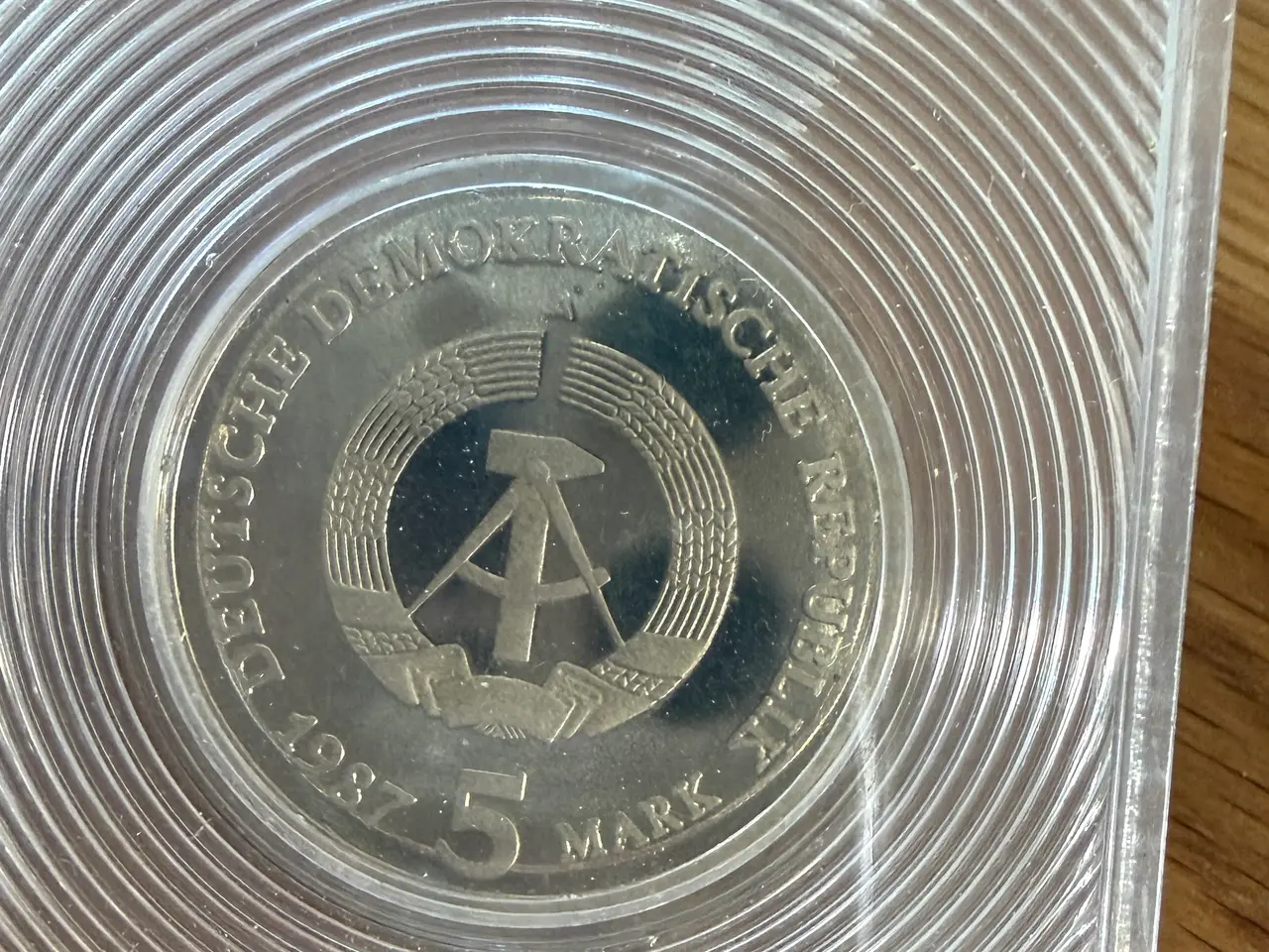 Billede 5 - DDR 5 Mark 1987 – Brandenburger Tor, Berlin – Proo