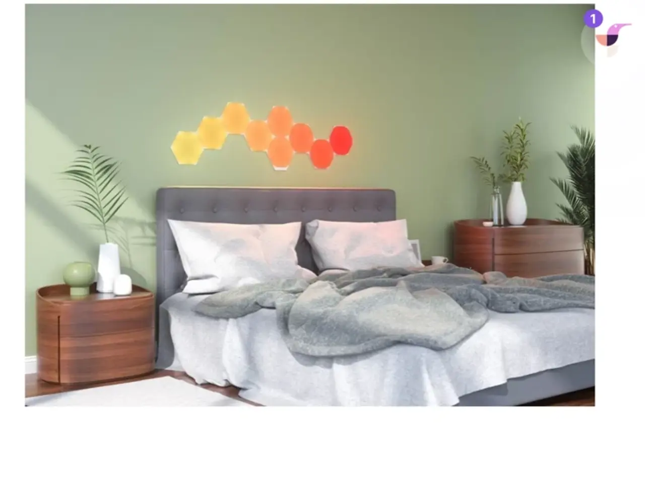 Billede 3 - Nanoleaf Shapes - Hexagons starter kit - 9 panels