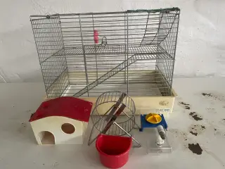 Hamster bur med tilbehør