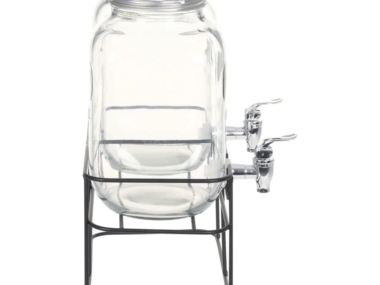 Billede 4 - Drikkevaredispensersæt med stativ - 2 x 4 l glas, transparent/sort