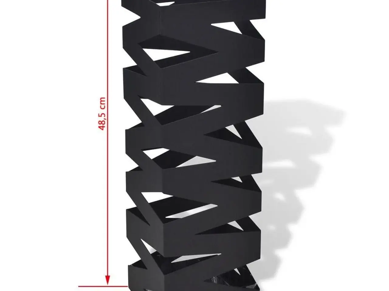 Billede 5 - Sort kvadratisk paraply- og stokkeholder i stål - 48,5 cm