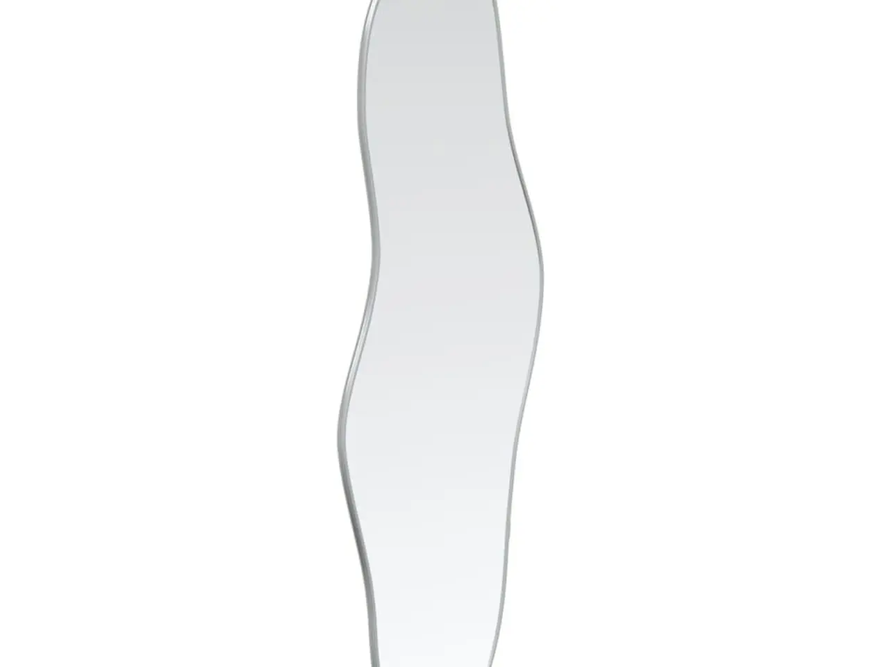 Billede 3 - Vægspejl 80 × 35 cm - sølvfarvet, organisk form
