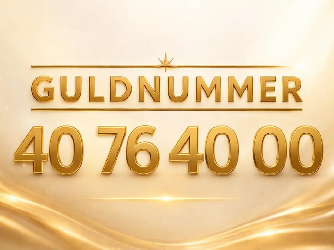 Billede 1 - Guldnummer til salg: 40 76 40 00 