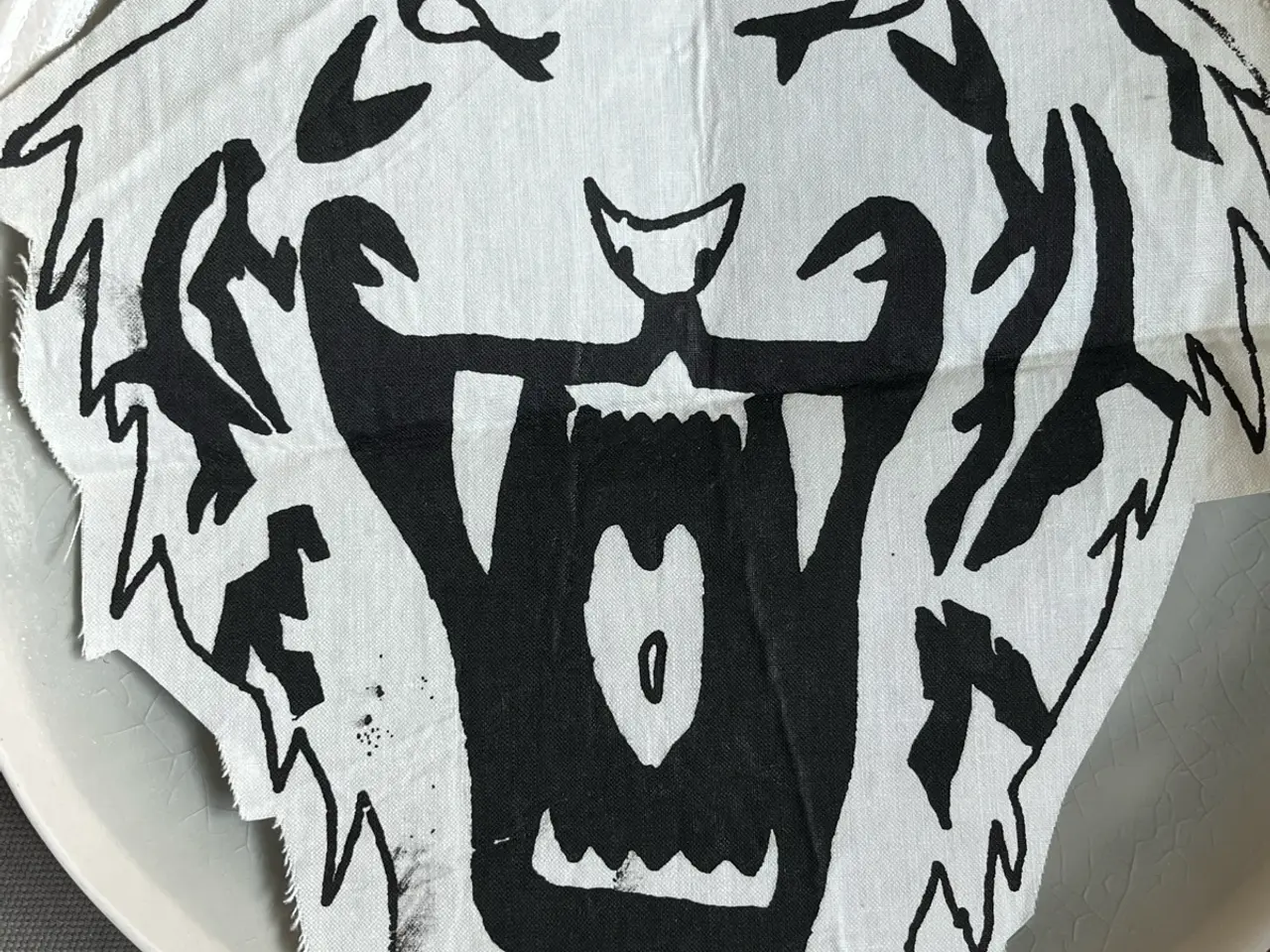 Billede 1 - Håndlavet Tiger stof mærke