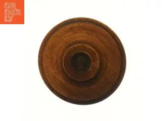Fad i Drejet Teak træ på fod (str. Ø 11 cm)