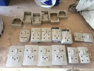 stik kontakter og afbryder