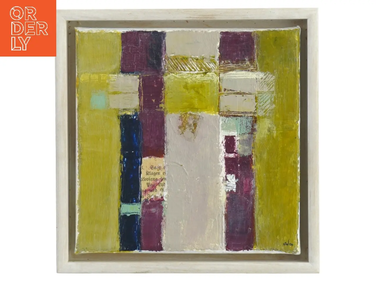 Billede 1 - Abstrakt maleri i ramme (str. 15x15 cm)