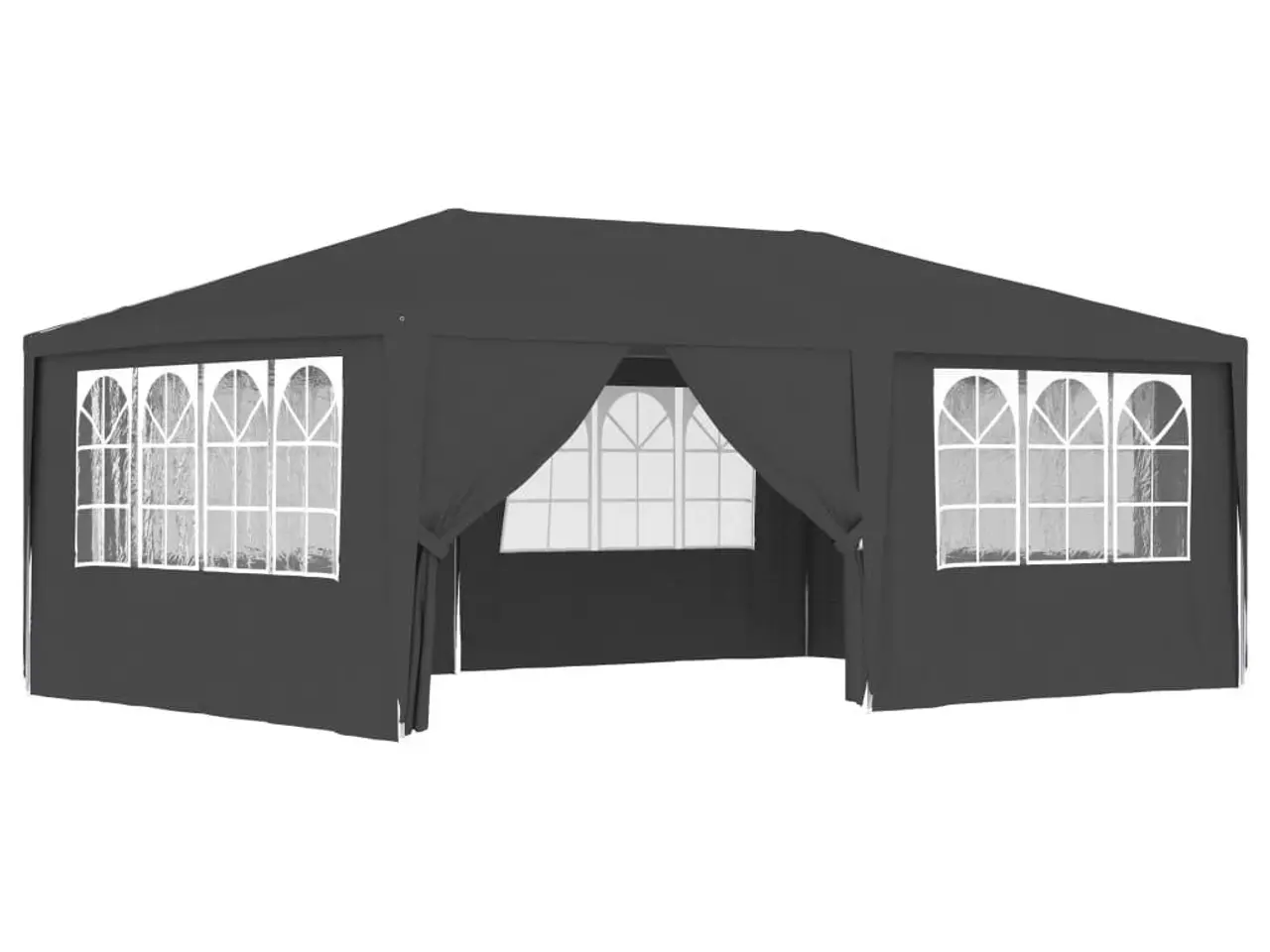 Billede 5 - Festtelt med sidevægge 4×6 m - 90 g/m² PE, antracitgrå