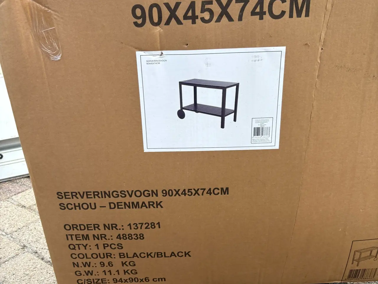 Billede 1 - Serveringsvogn i sort