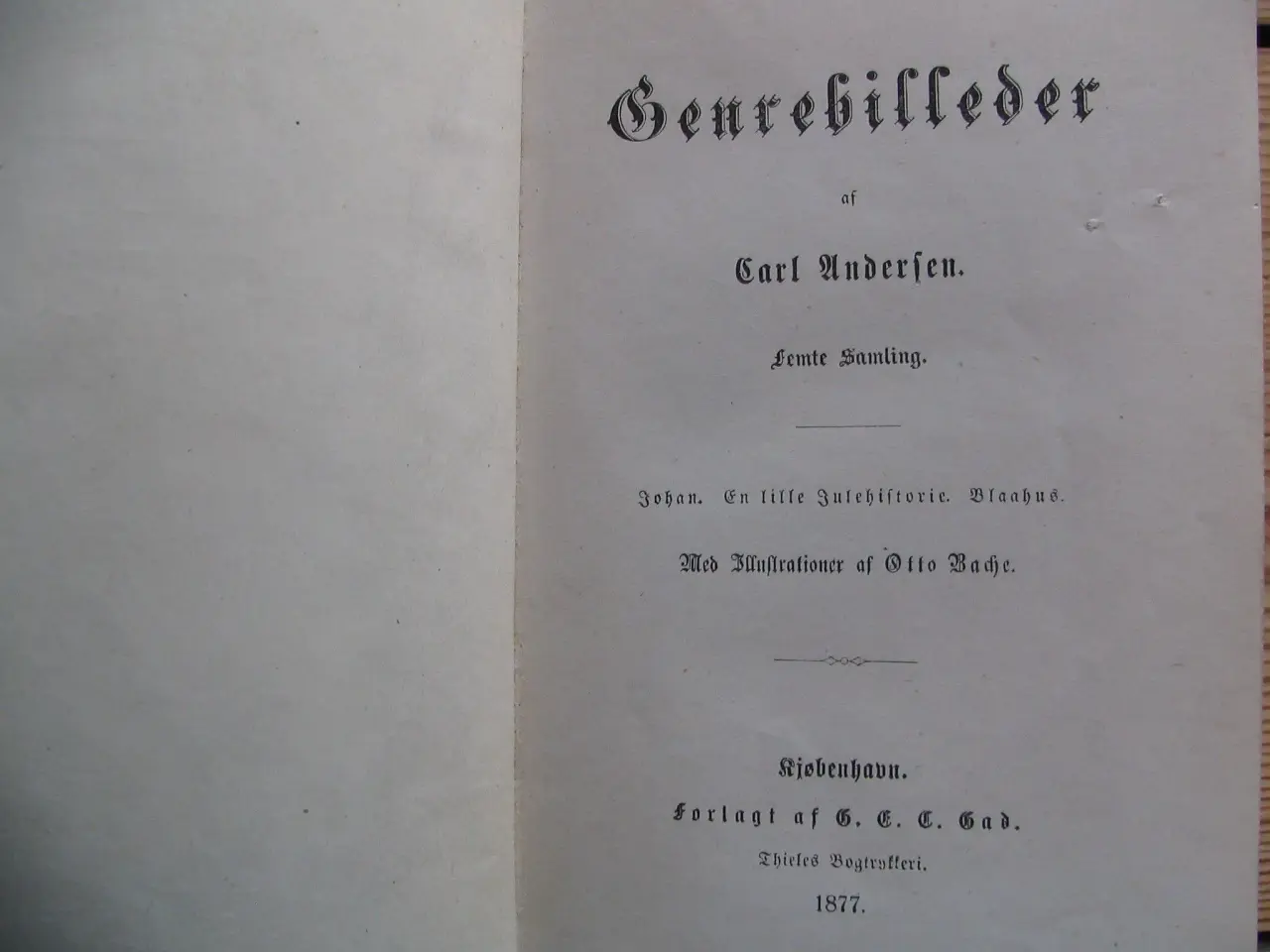 Billede 4 - Carl Andersen. Genrebilleder, fra 1877