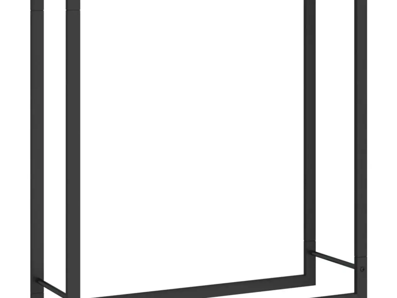 Billede 2 - Brændestativ i stål - 80 × 28 × 86 cm, matsort