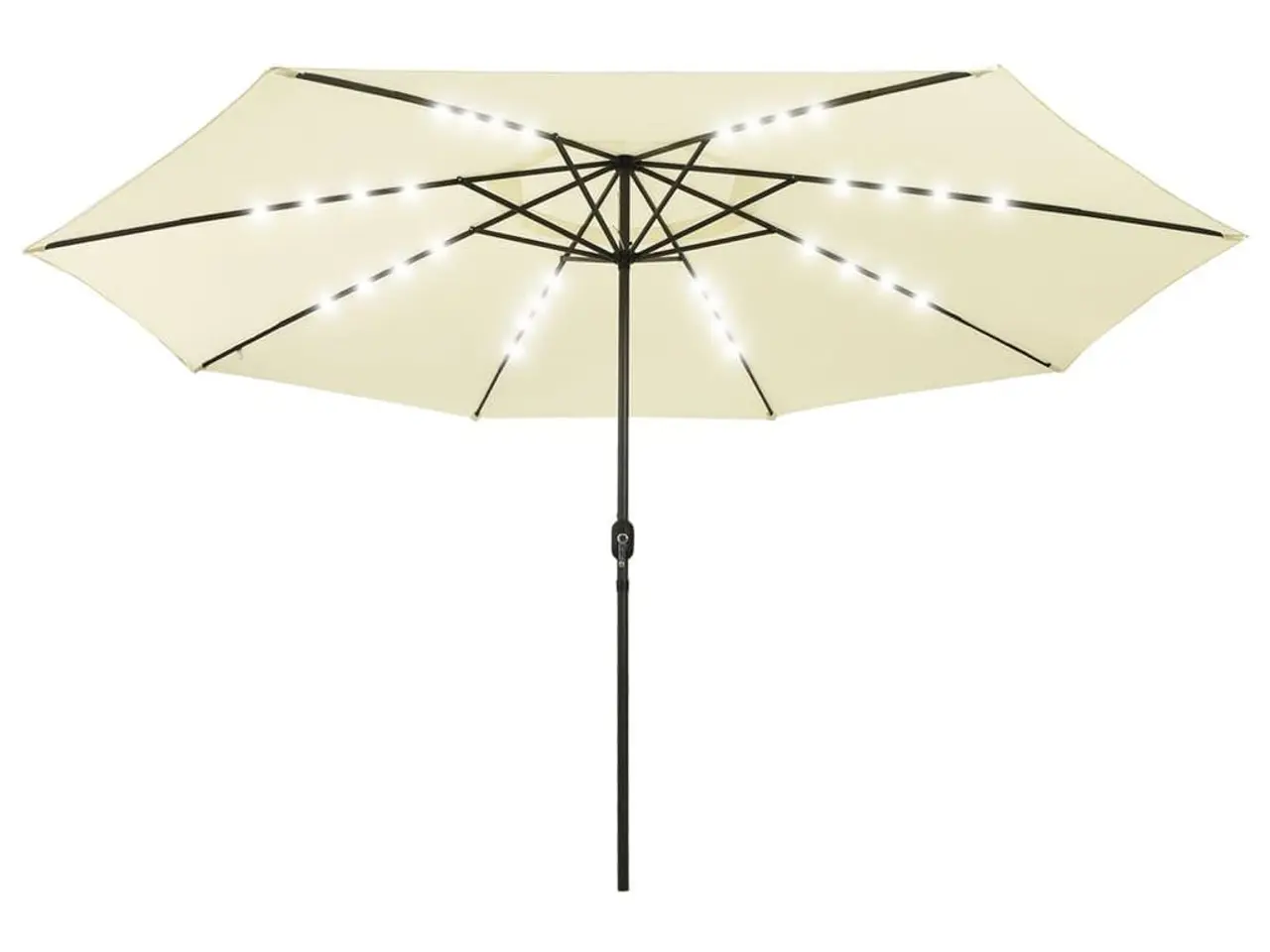Billede 2 - Haveparasol med LED-lys 400 cm - sandfarvet