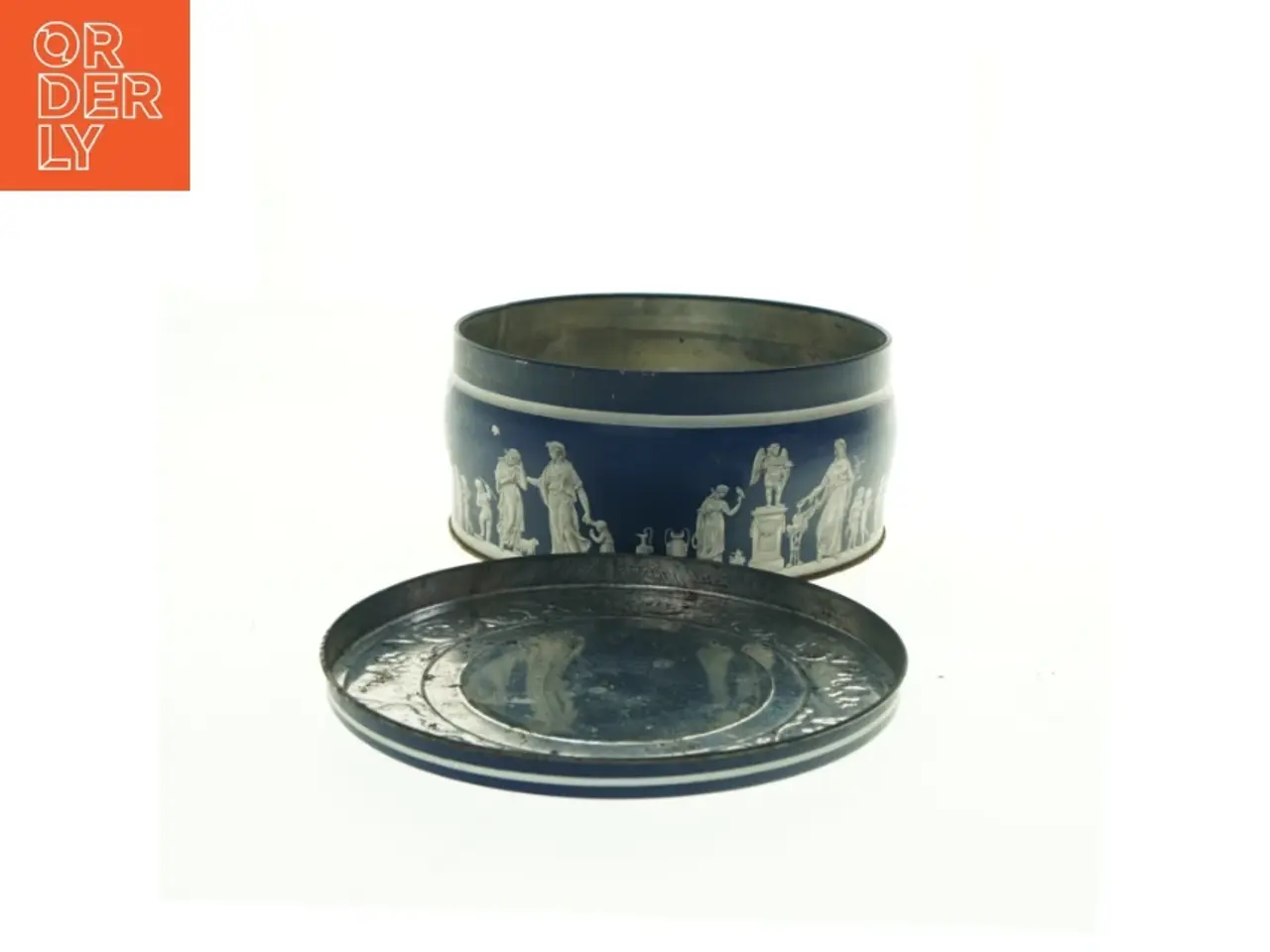 Billede 5 - Dekorativ dåse i Wedgwood-stil (str. Diameter 21 cm h 10 cm)