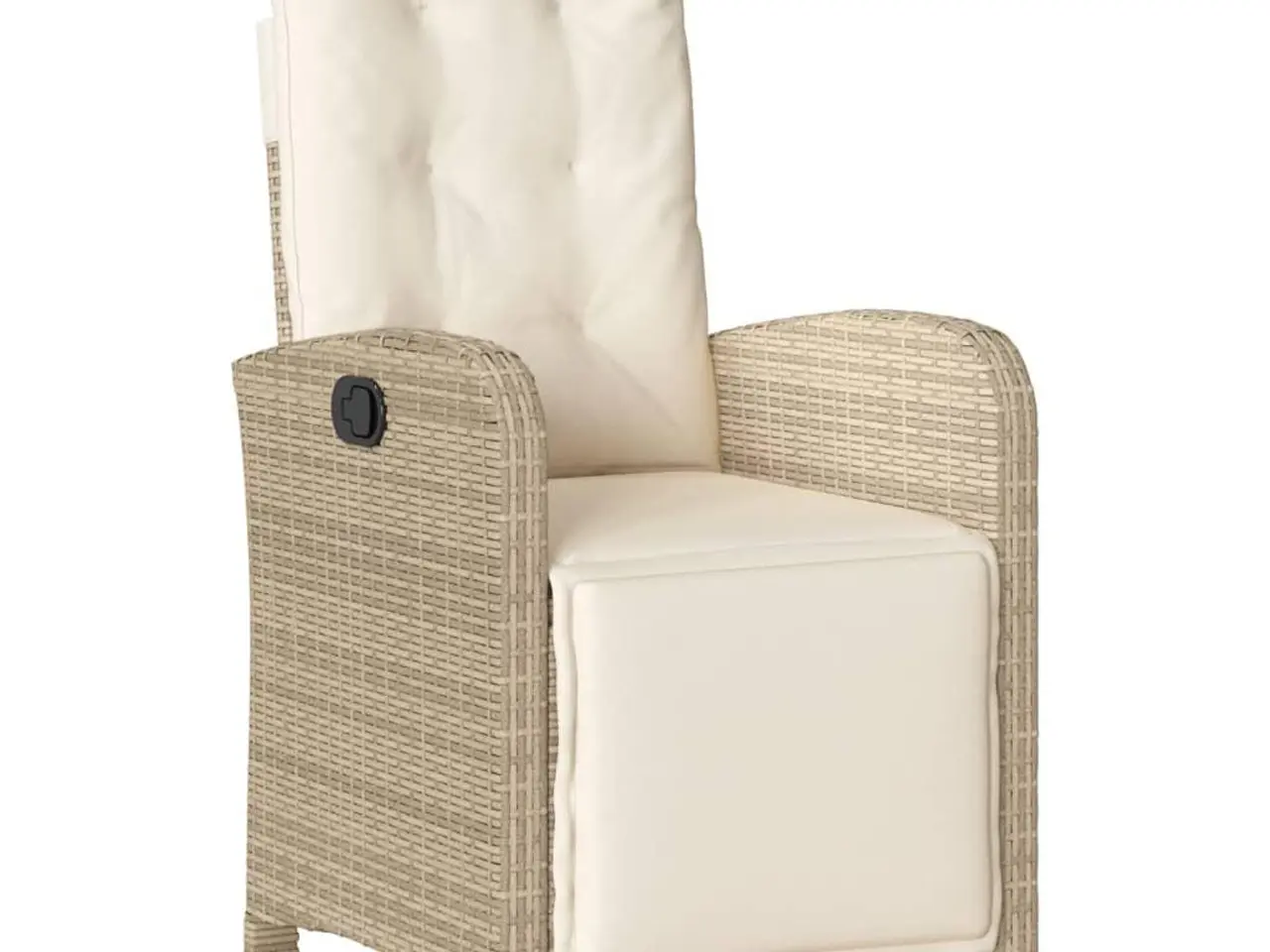 Billede 4 - Havestole 2 stk. med lænefunktion og fodstøtte polyrattan beige