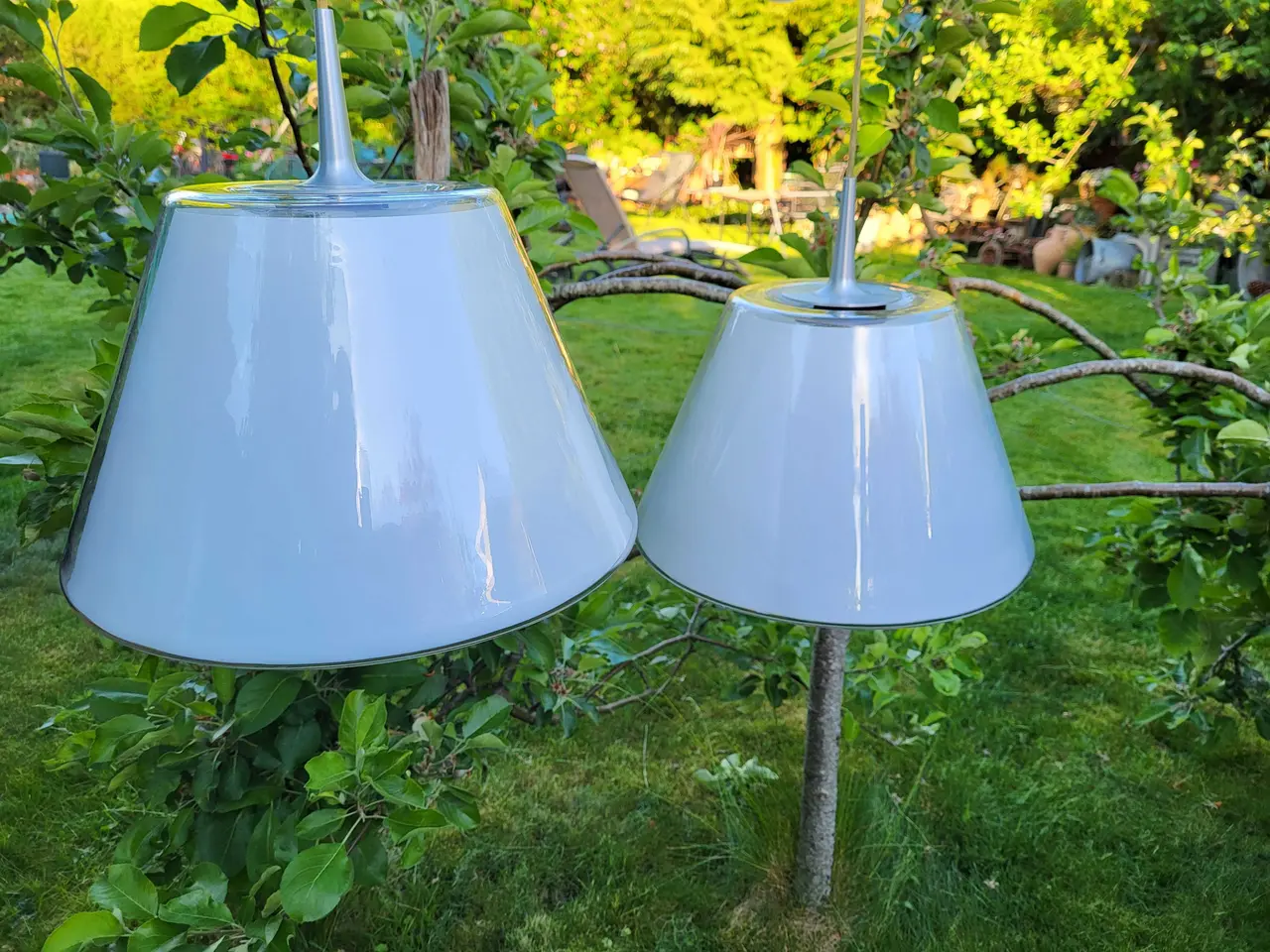 Billede 1 - 2 store Undercover Le Klint pendler i glas