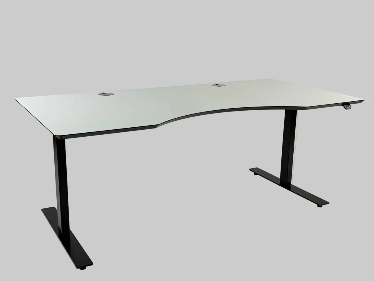 Billede 1 - Linak Hæve/sænkebord – Hvid/Sort Stel 180x90