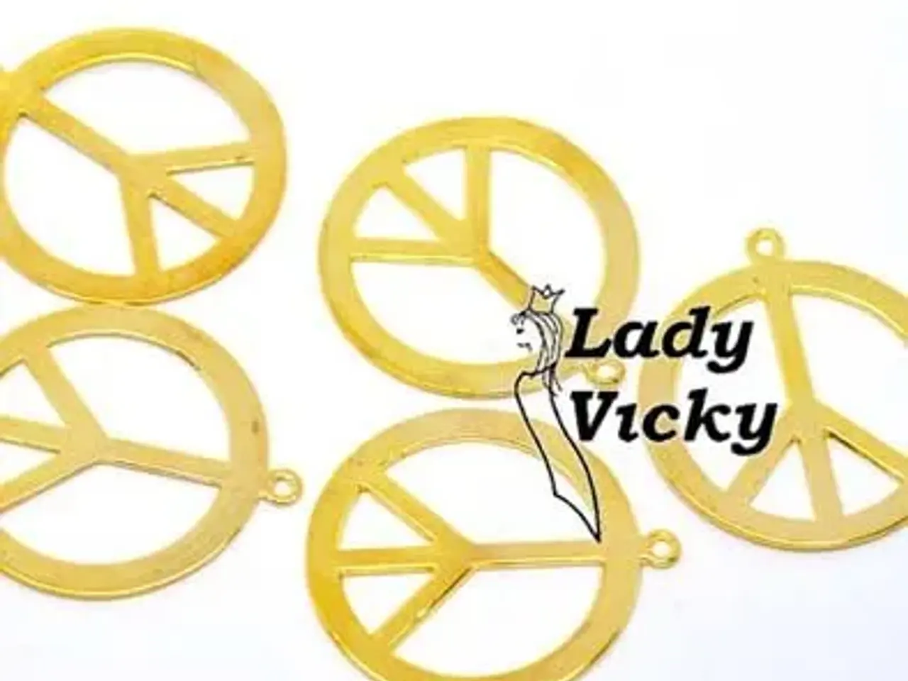 Billede 7 - PEACE - CHARMS - guld og sølv
