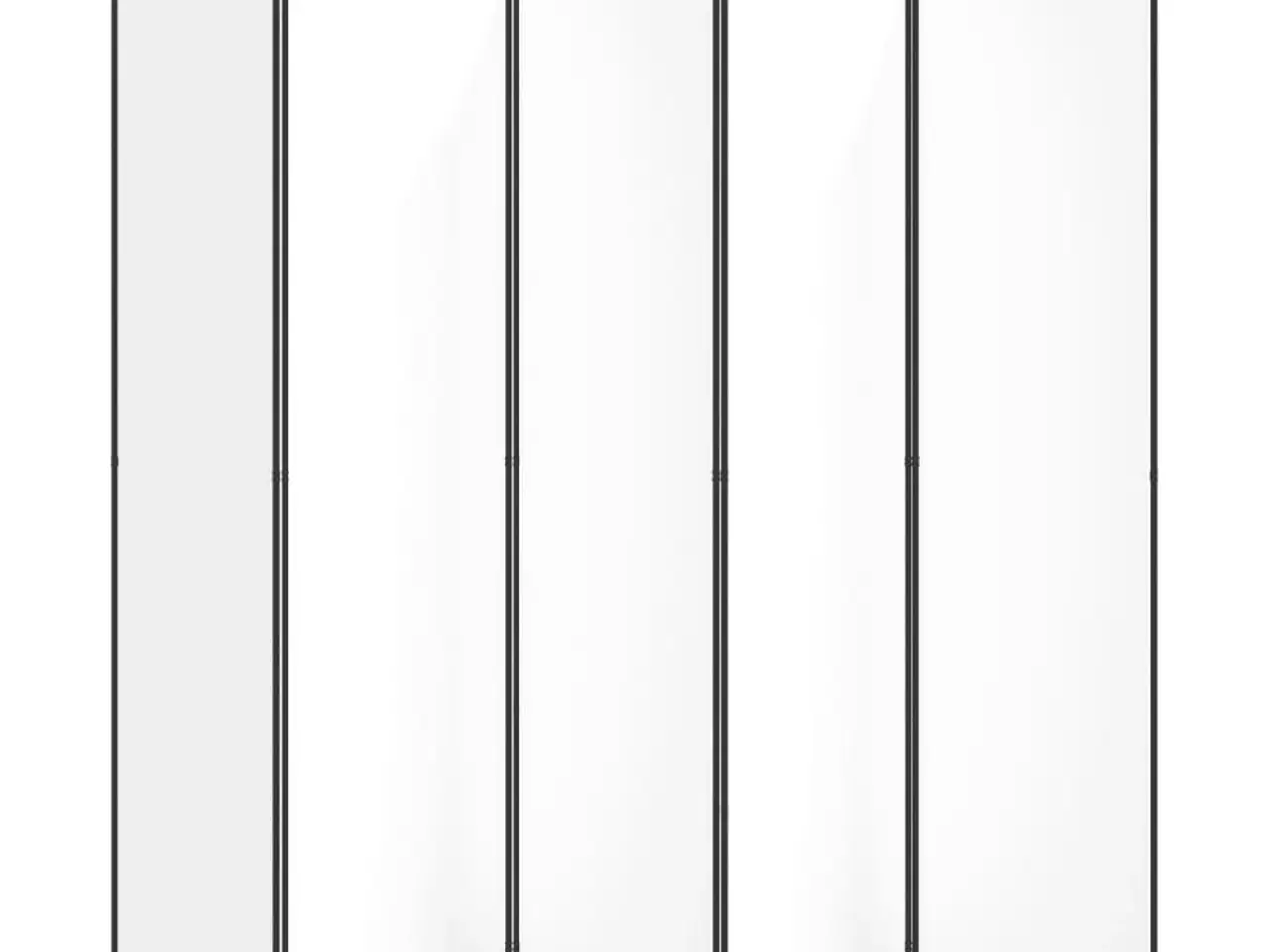 Billede 4 - Rumdeler med 5 paneler - 250 × 200 cm - stof, hvid