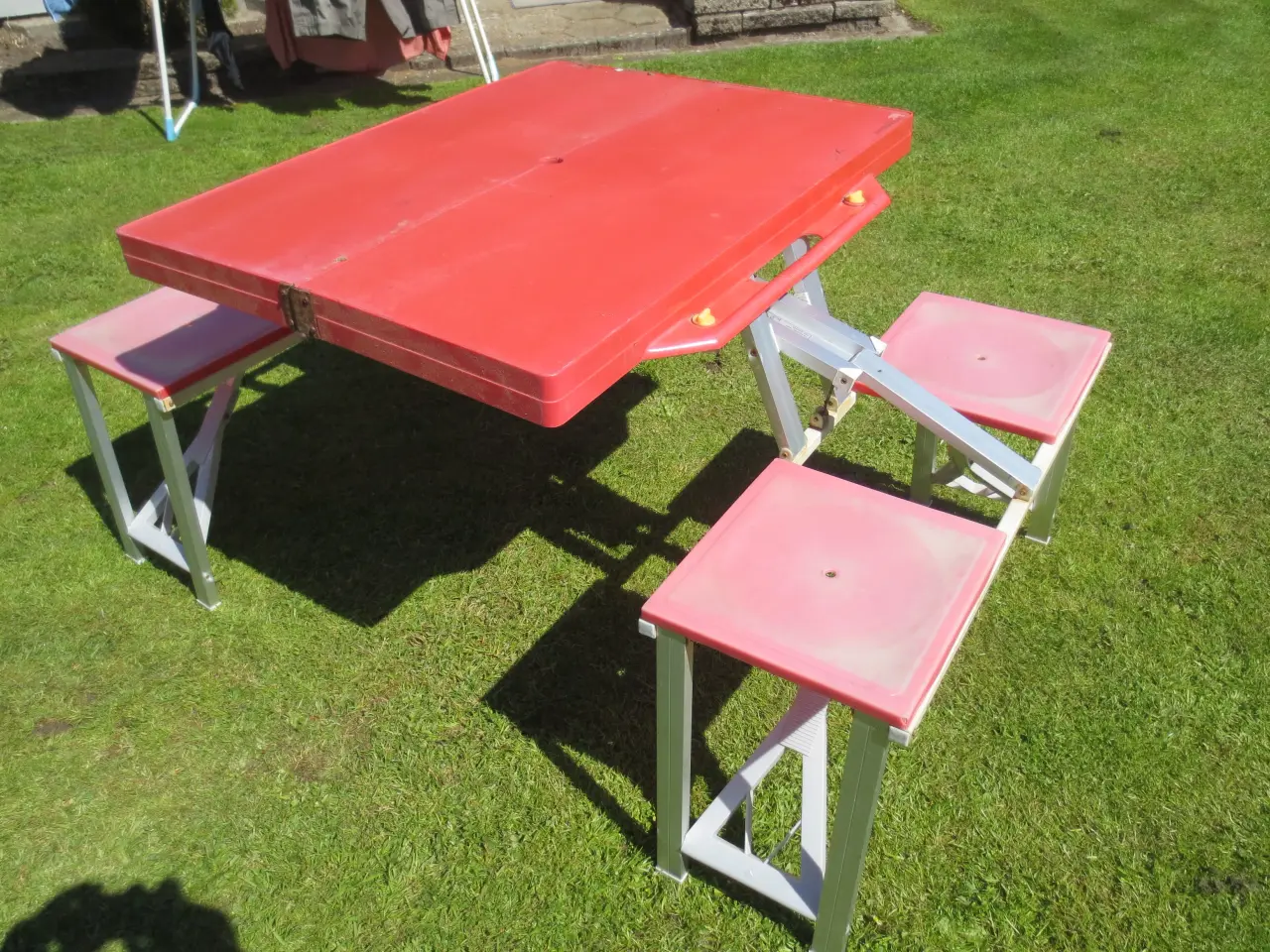 Billede 4 - 1 stk Retro Camping Bord/Bænk sæt