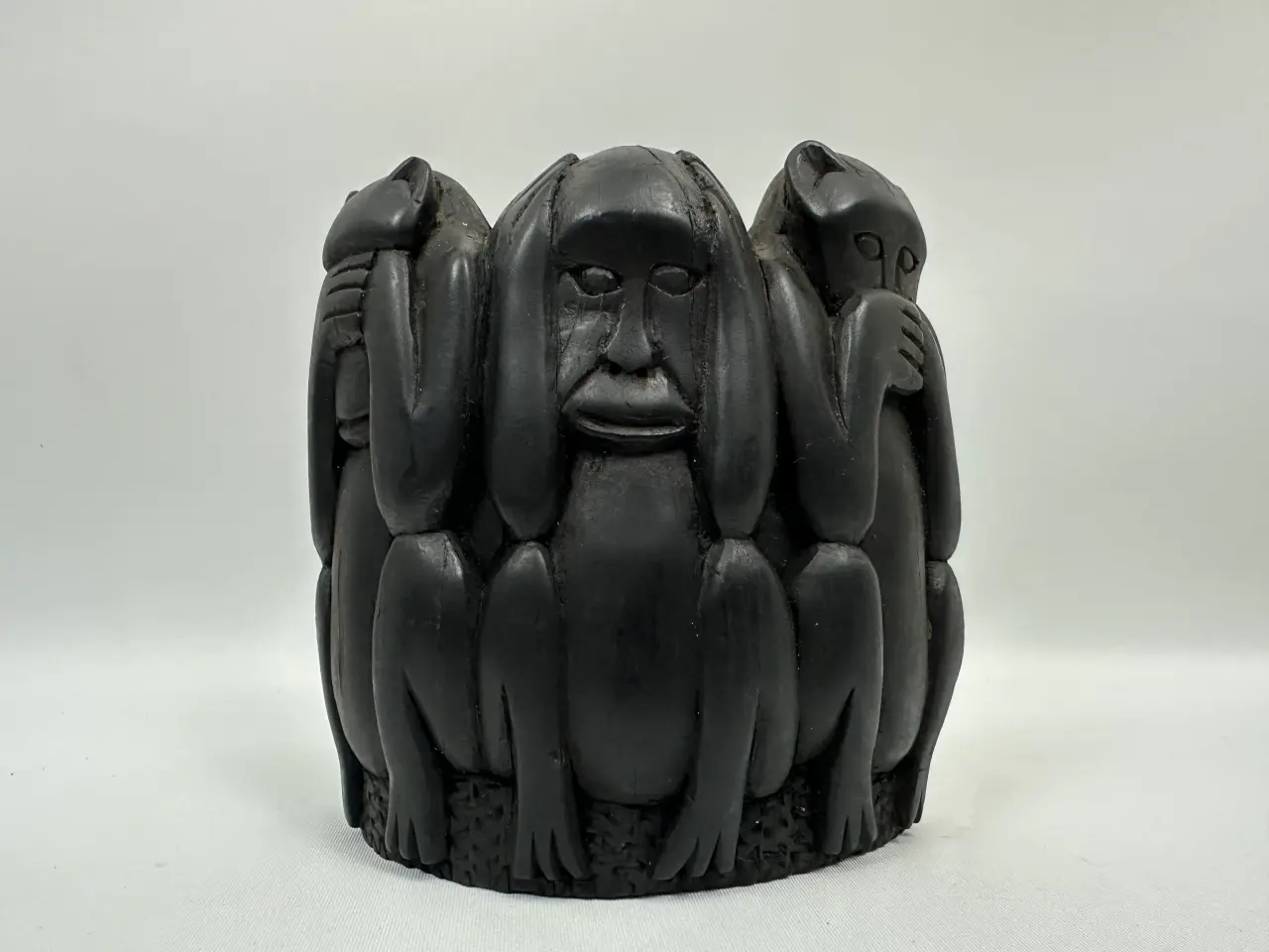 Billede 2 - Træfigur, De tre aber