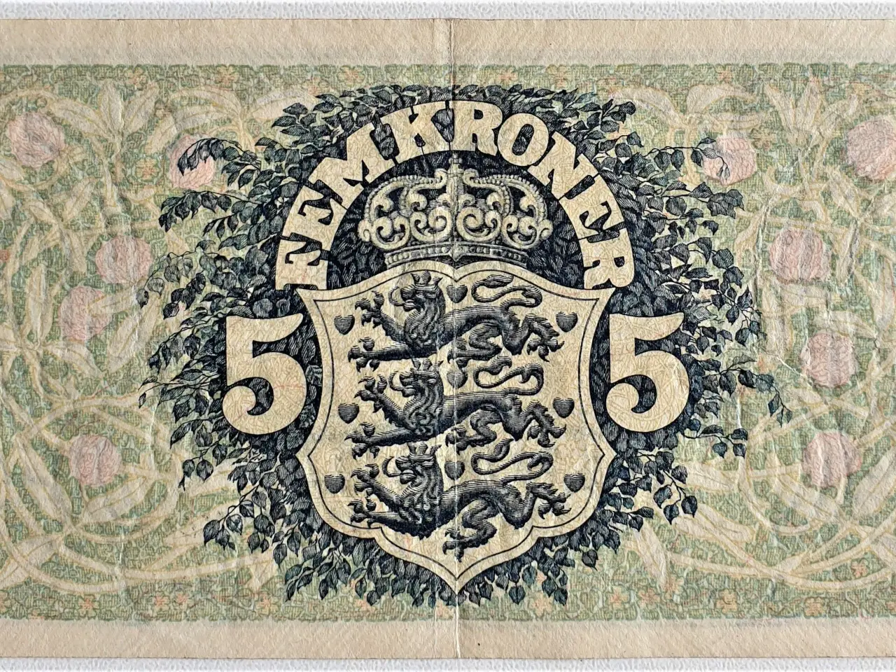 Billede 2 - Dansk 5 krone seddel 1943