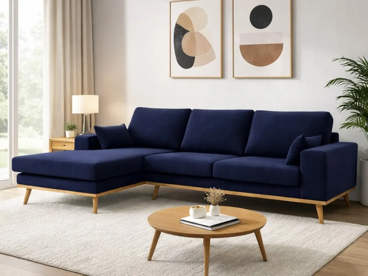 Billede 2 - Simone chaiselongsofa - Venstrevendt Night blue velour