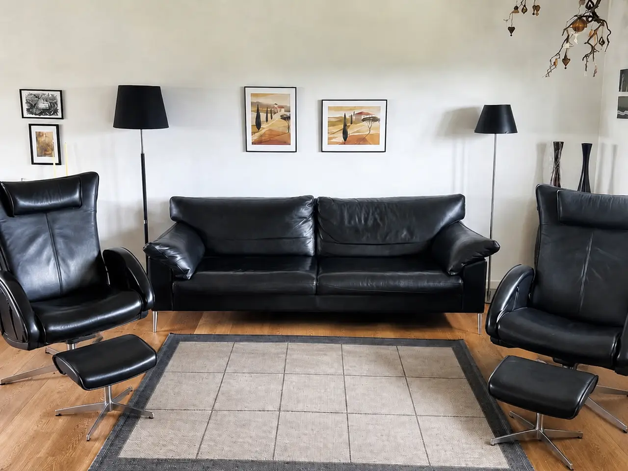 Billede 1 - Søren Lund sofa + 2 Brunstad stole med skamler