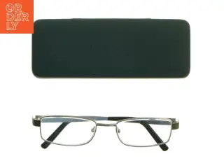 Briller med etui styrke + 1,5 (str. 14,5 cm)