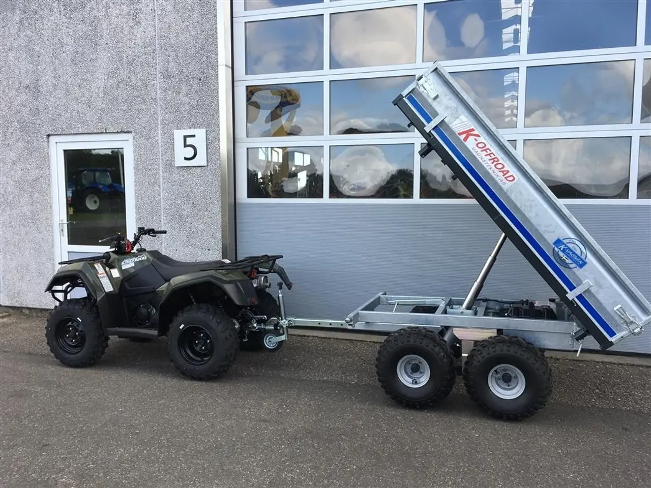 Billede 1 - K-vognen K-Offroad 1,2 tons Boggievagn TILBUD - 3-vejs tip, el-hydraulisk