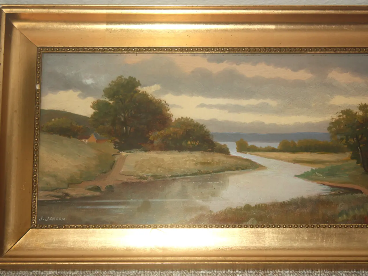Billede 4 - Oliemaleri af J.Jensen 56 cm x 33 cm