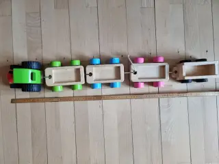 Kids Wood Traktor med vogne