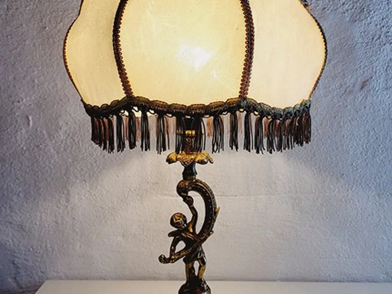 Billede 5 - ⭐️- Forgyldt Jugendstil Kerublampe fra 1920'erne