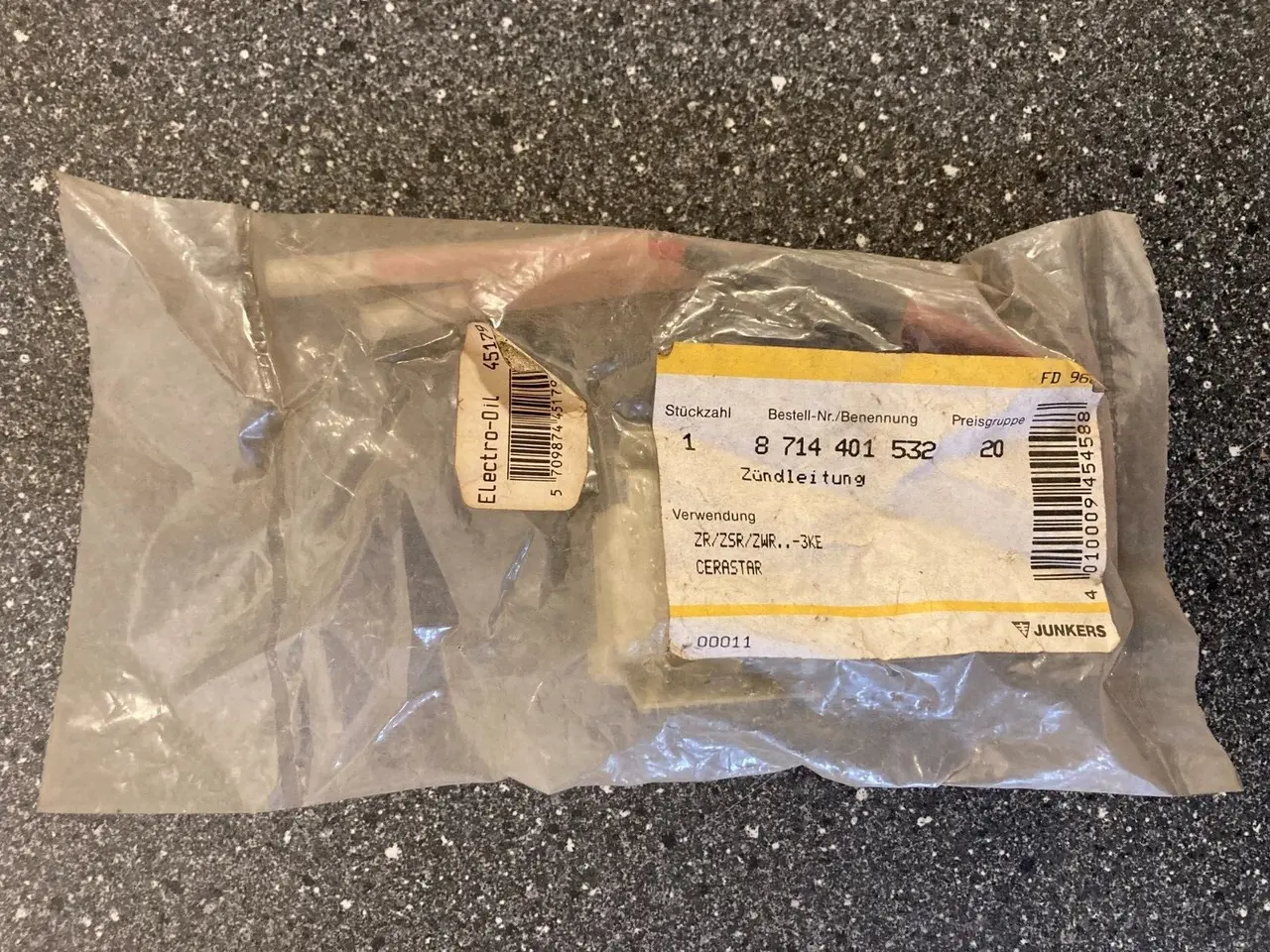 Billede 3 - Junkers Bosch Boiler Ignition kabel PN: 8714401532