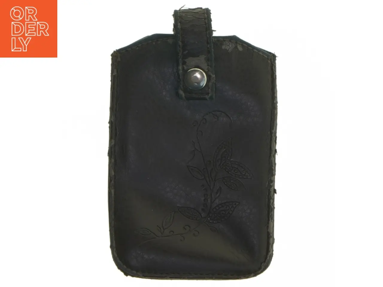 Billede 1 - Læder etui til mobil (str. 13,5x9,5 cm)