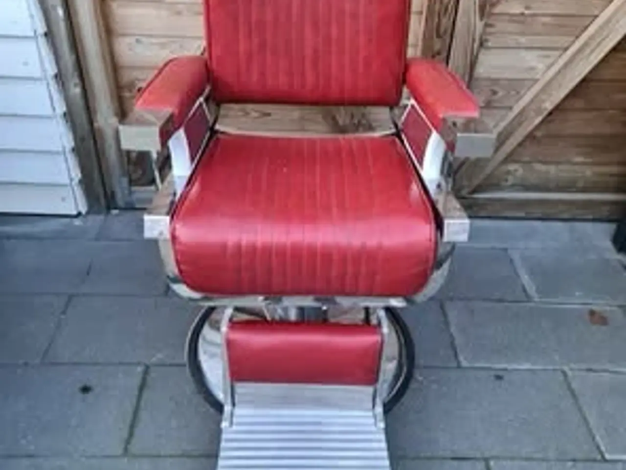 Billede 3 - Barberstol Rød