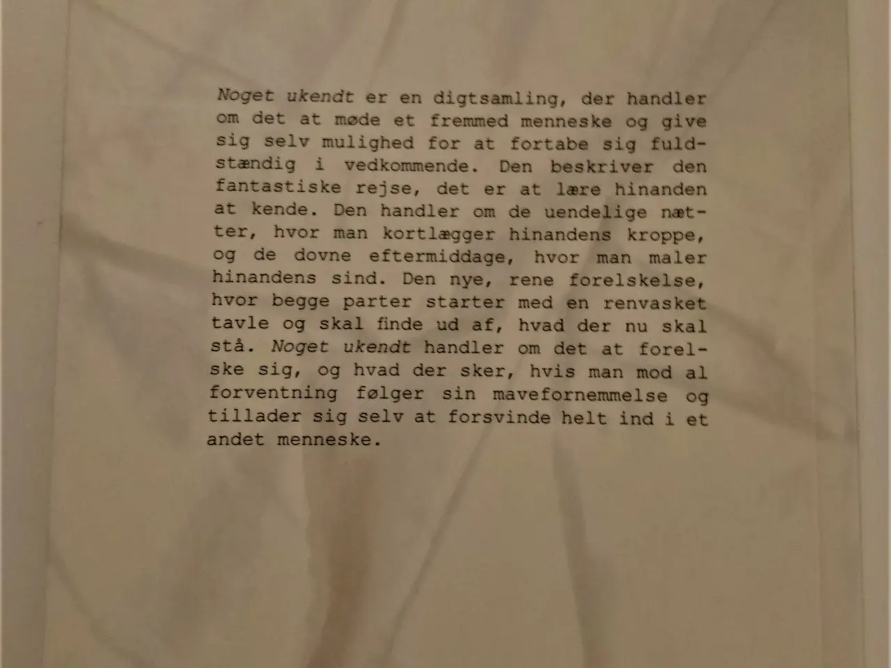 Billede 2 - Noget ukendt - digte. Af Marie Trappehave