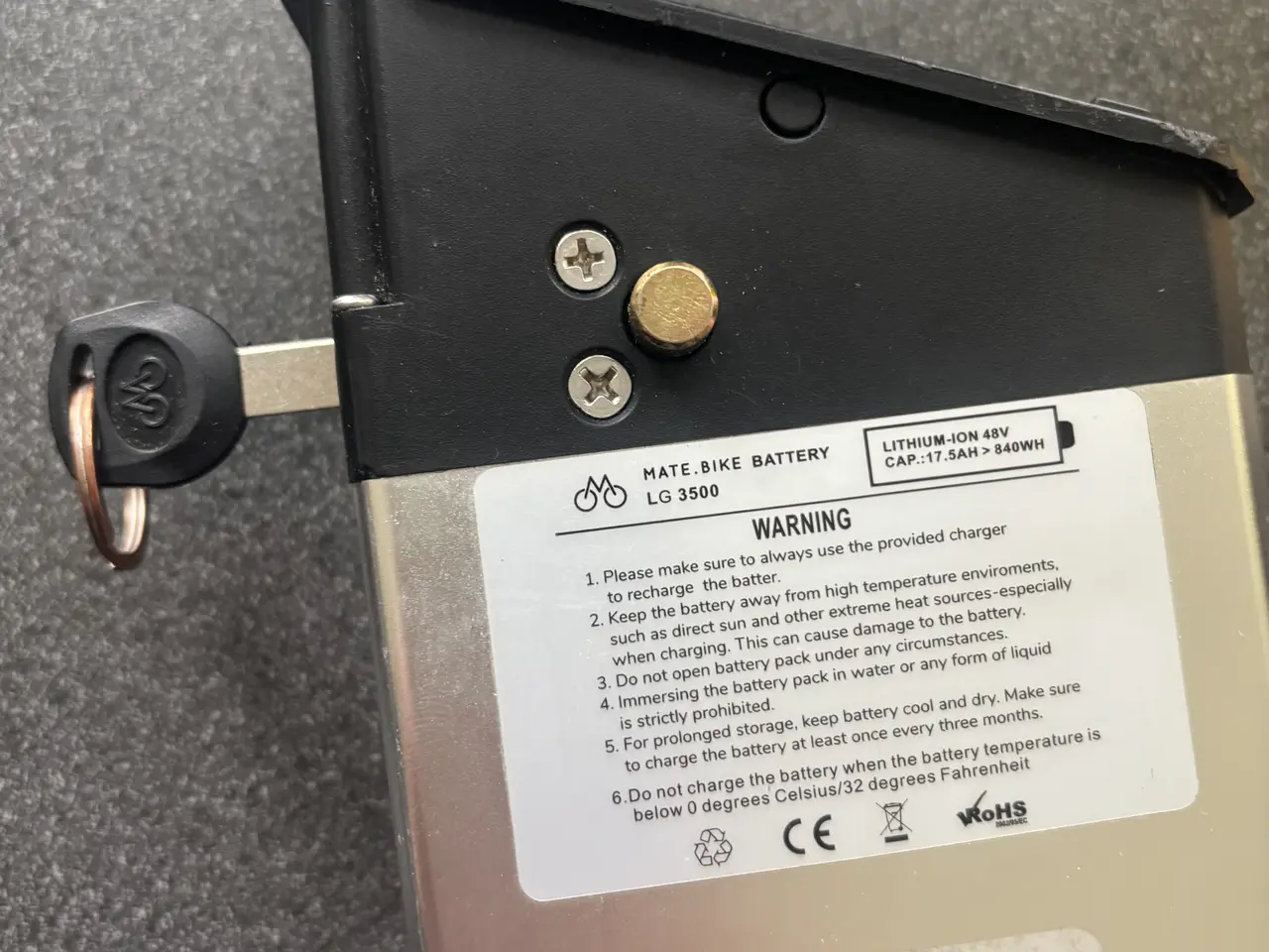 Billede 2 - MATE batteri til elcykel sølv