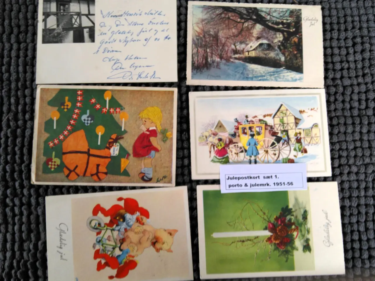 Billede 1 - 48 julepostkort med porto & julemrk. 1951 -63