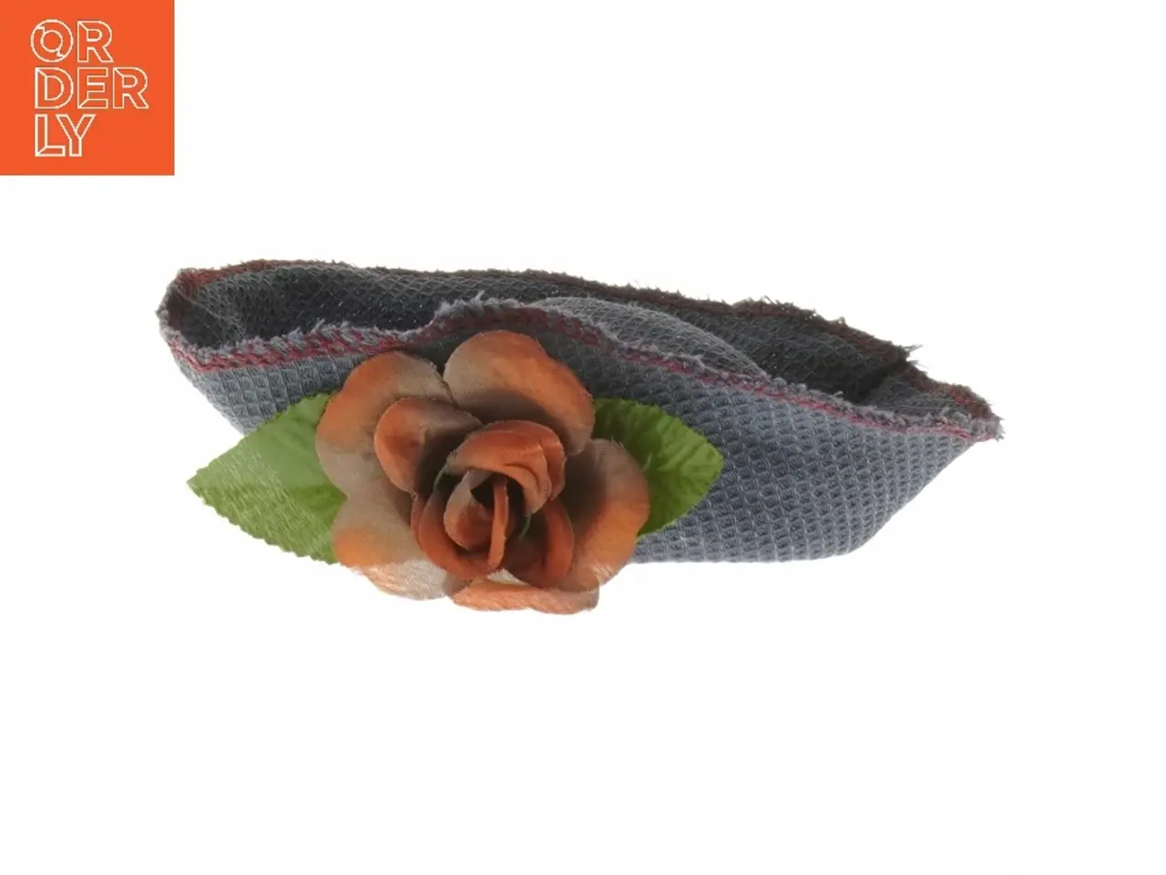 Billede 1 - Dekorativ hat med blomster (str. Ø 17 cm)
