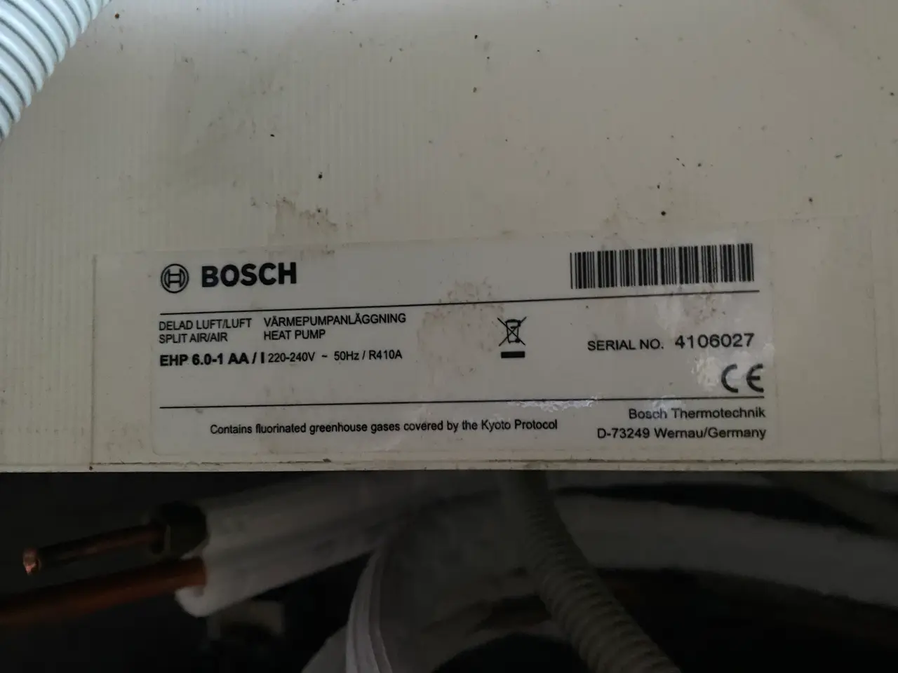 Billede 4 - Luft til Luft Varmepumpe Bosch EHP 6.0-1 AA