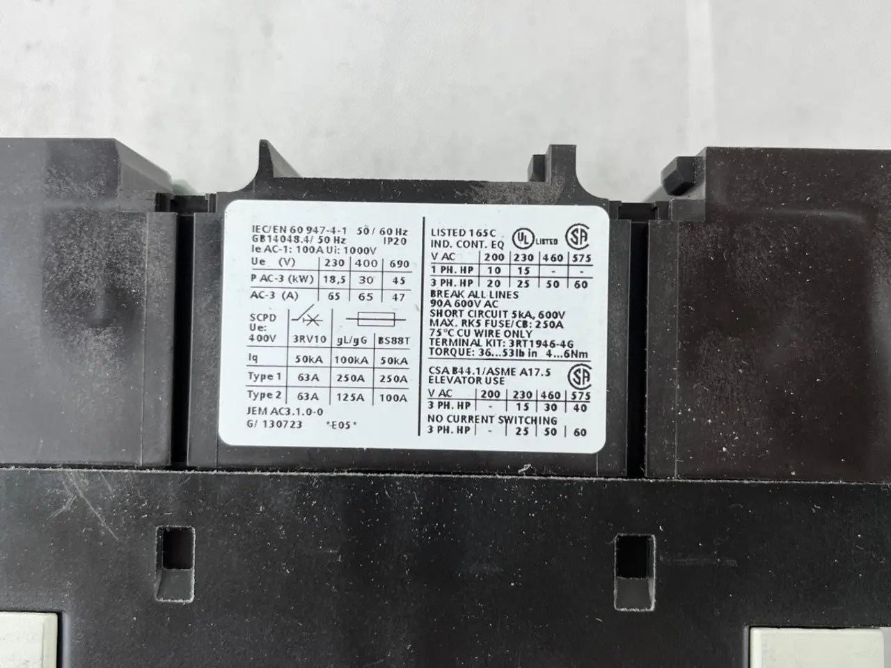 Billede 10 - Siemens 3RT1044-1AG20 Sirius Power kontaktor 65A