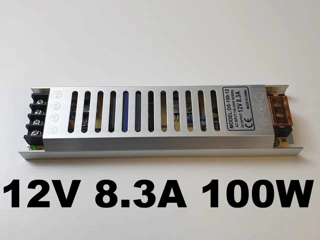 Billede 1 - NY! 12V 8.3A 100W SLIM Modulær Strømforsyning