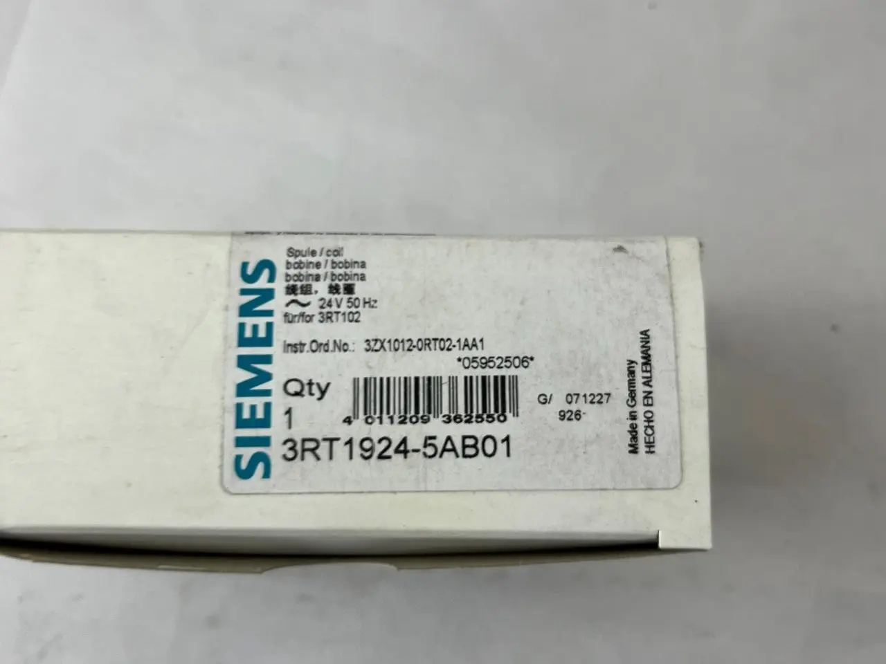 Billede 5 - Siemens 3RT1924-5AB01 SIRIUS Magnetic Coil 24 V AC